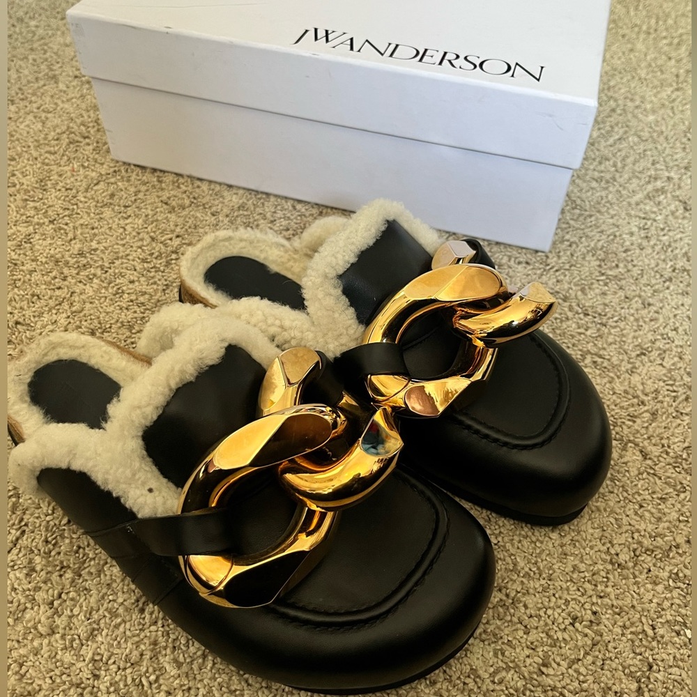 JW Anderson black chain loafers 40 EU size